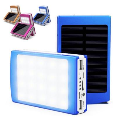 China Solar Power Bank 20000mAh Dual USB Solar Battery Charger Portable Solar Power Bank For Phone NEW for sale