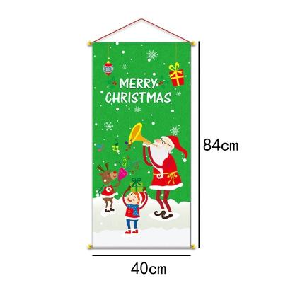 China Merry Christmas Hanging Custom Promotional Hanging Banner, Wall Scroll Banner for sale