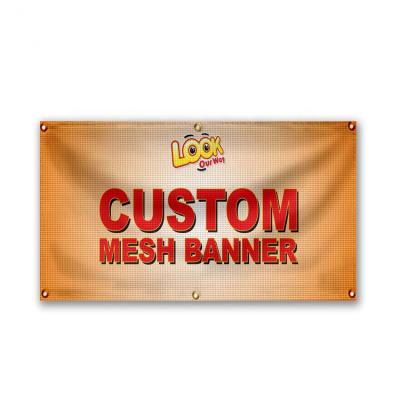 China Publicity & Washable Display Polyester Mesh Banner For Fence Use for sale