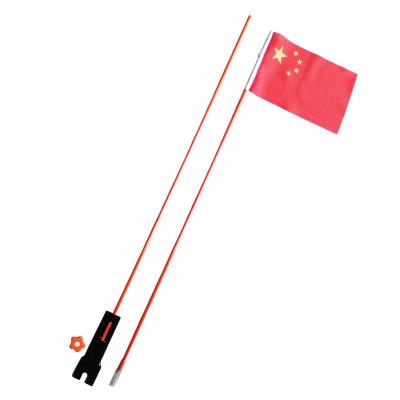 China FLYING Bike Safety Flag Pole , Bicycle Sports Flag With Fiberglass Poles for sale