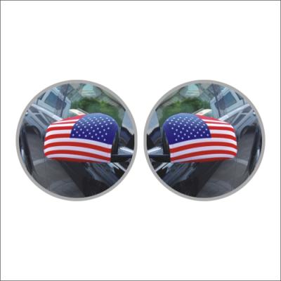 China Custom American Flag Scrolling Car Mirror Cover for sale