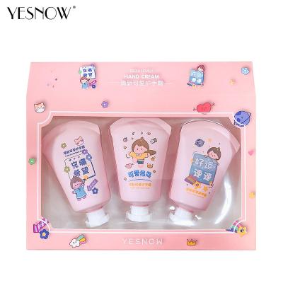 China Hot Selling Anti Aging Customized Moisturizing Hand Lotion 40ml*3 Youthful Scented Hand Cream Gift Set For Child for sale