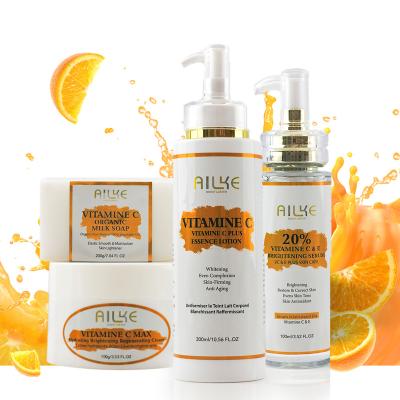 China Private Label Anti Aging Vitamin C Moisturizing Whitening Anti Aging Body Care Body Set for sale