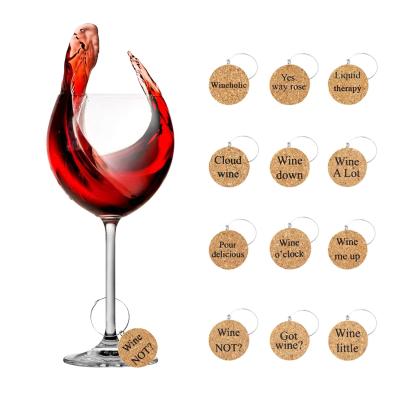 China The Viable 12-Pack Funny Wine Glass Charm (Cork) Cocktail &Amp; Snack Trays for sale