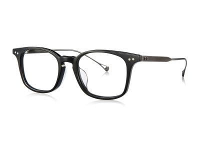 China Plastic prescription glasses for unisex  in classic eyeshape with pure metal temple for sale