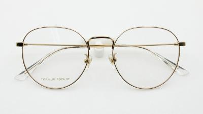 China Pure Titanium Retro Prescription Eyeglasses Frame Clear Lens Super Lightweight Computer Reading Eye Glasses for sale