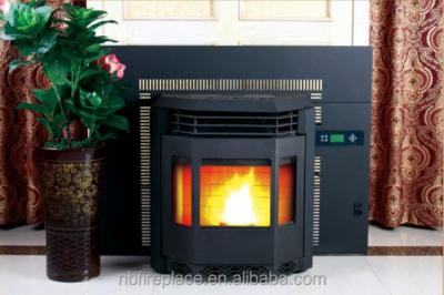 China Classic Front Metal Bay 10kw Insert Wood Pellet Stove for sale