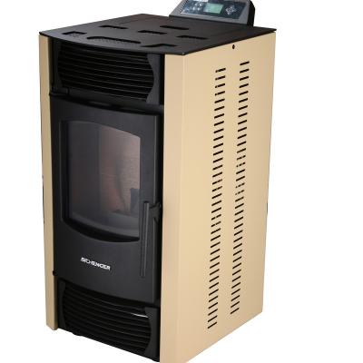 China Eco - Friendly Basic Model 7kw Indoor Hotel Wood Pellet Stove for sale