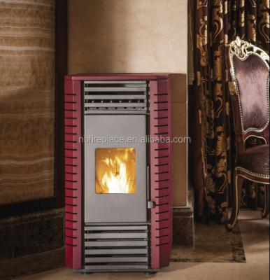 China Indoor Cast Iron Pellet 7KW Freestanding Stove Wood Burning Fireplace for sale