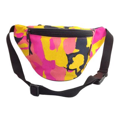 China Fashion Full Printing Funny Pack, Colorful Camouflage Hip Pack, Outdoor Running Waist Bag With Belt Buckle for sale