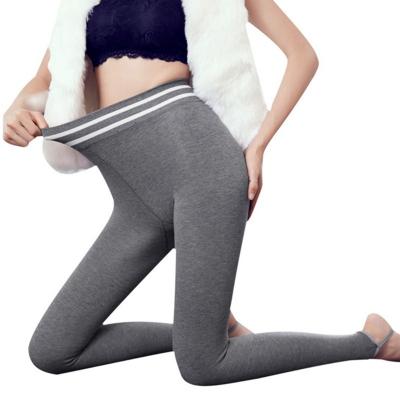 China 3D Hip Pants Breathable Velor Thickening Eco-Friendly One-Piece Cotton Yoga Wear External Foot Pants Large Size High Waist Gaiters Women for sale