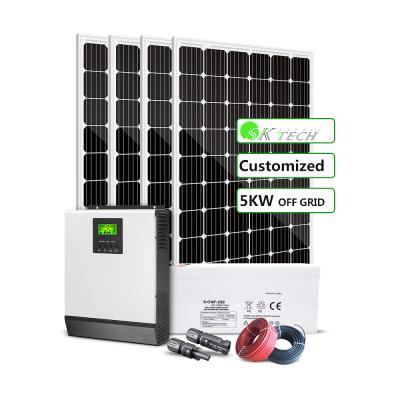 China Home 5kw Off Grid Kit Solar Home Use 3kw 10kw Solar System For Power Generation for sale