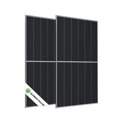 China Solar Power System Mono Photovoltaic Solar Panel 156 Black And Silver Cells 600 Watts Monocrystalline for sale