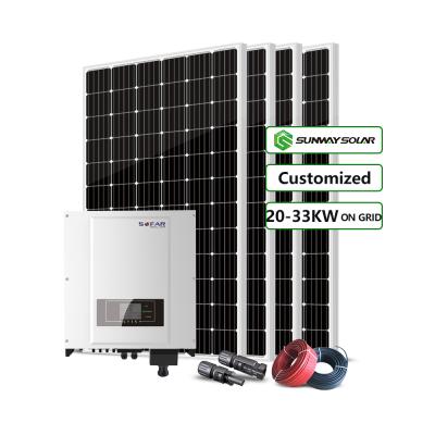 China Home Complete Solar Kit Solar Grid Tied System 15kw 20kw 50kw 100kw On Grid System 10kw Solar Power for sale