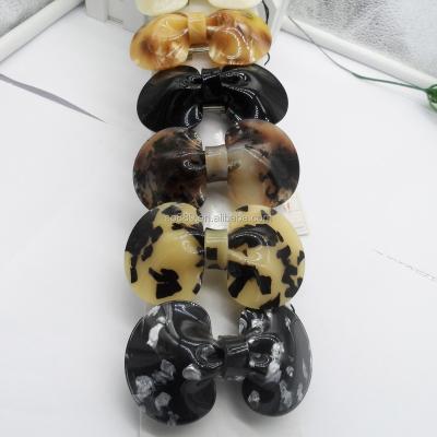 China Hair Accessary Good Quality Acetate Hair Barrette Tortoiseshell Bowknot Resin Hairpins For Girls for sale