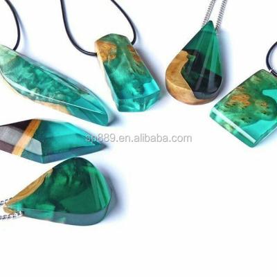 China Factory supply wooden chain necklace ebony resin sandalwood mist resin sandalwood resin planet supply necklace for sale