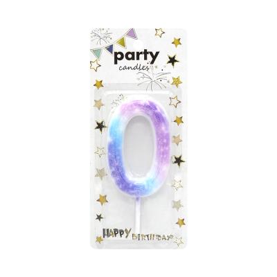 China Handmade Digital 0-9 Colorful Candles or Creative Happy Birthday Number Star Cake Candles for sale