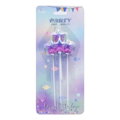 China Handmade Happy Birthday Party Candles Cake or Romantic Five-pointed Star Customize Fun Party Kids Candles Party Candles for sale