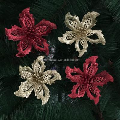 China Decoration for Christmas Tree 2019 Christmas Party Decoration Custom Hot Selling Wholesale Christmas Flowers for sale