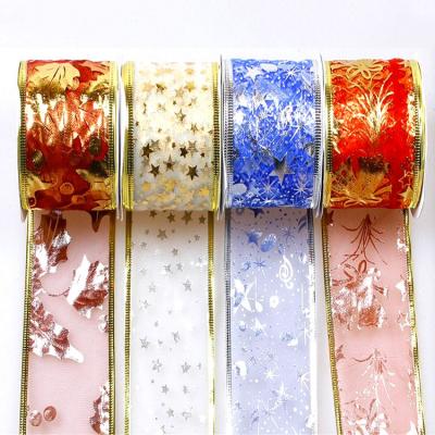 China Colorful Double Face Manufacturer Sale Gift Wrapping Celebrate Christmas Ribbon for sale