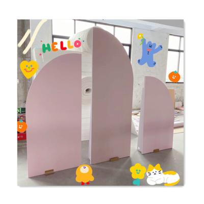 China Durable Acrylic Colorful Transparent Party Balloon Wedding Backdrop Birthday Baby Shower Birthday Decoration Pink Wall for sale