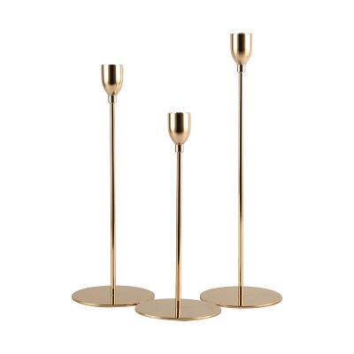 China Wedding Party Decoration Gold Wholesale Different Size Luxury Candle Holder Candle Holder Centerpiece For Wedding Table Decoration Party Event Supply for sale