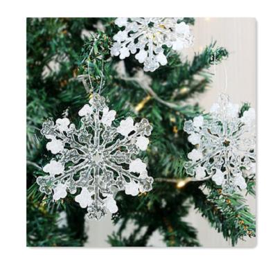 China European Wedding Props Transparent Acrylic Snowflake Wedding Pendant Ceiling Stars Overhead Decoration Mall Window Layout for sale