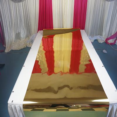 China 1m 1.2m 1.5m 1.8m 2m Eco-friendly Mirror Mat Thickening Shiny Wedding Celebration Wedding Props Supplies for sale