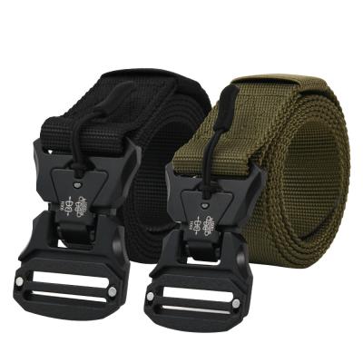 China Durable Fabric Belts Alloy Magnetic Buckle Glasses Snake Tool Belt Tactical Nylon Braid Belt for sale