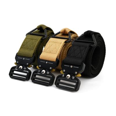 China Tactical Glasses Snake Fan Men's Rappelling Army Deduction Tactical Belt Outdoor Nylon Canvas Belt for sale