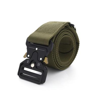 China Durable Glasses Snake Canvas Nylon Rappelling Tactical Belt Men's Quick Release Alloy Buckle Training Belt for sale