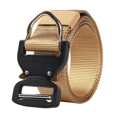 China Fan Nylon Men's Army Snake Durable 3.8cm Imitation Glass Belt Quick Release Alloy Buckle Tactical Belt for sale