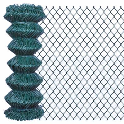 China Fence Mesh Hot Dip Galvanized 6ft Chain Link Fencing Anti Climb Fence Top With Barbed Wire for sale