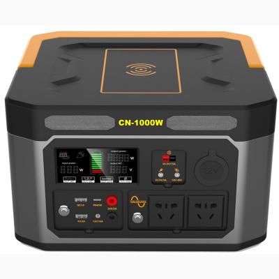 China Support 1000W-2000W fast charging high power mobile power supply for driving tour camping solar powered outdoor mobile emergency power supply for sale