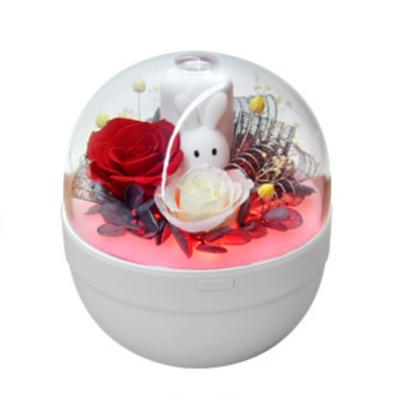 China Wholesale Creative Eternal Rose Flower Humidifier Gift Mini Cozy Hot Sale Factory New Preserved Humidifier For Decoration for sale