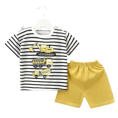 China Breathable Kids Shorts New 2022 Baby Cotton Sleeve Set T-shirt Summer Boys Clothes Short Shorts Children's Sleeve Wear for sale