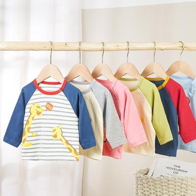 China Fashion Cotton Breathable Long Sleeve Different Color Children And Baby Splicing Sweatershirts for sale