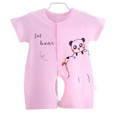 China Cellulose fiber 60% new regenerated short sleeved open-gear baby jumpsuit thin style baby climbing pajamas for sale