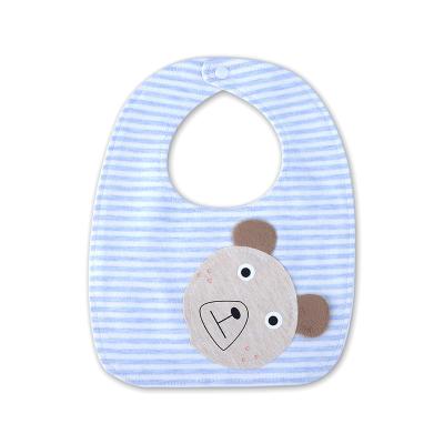 China Amazon Cotton Hot Sale Cute Newborn Animal Fleece Embroidery Washable Colorful Instant U-shaped Bibs for sale