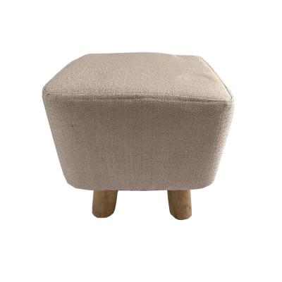 China Shoes Changing Hot Selling Simple Three Leg Square Stool Cute Nordic Style Footstool Amazon Fashion Design Pattern Ottoman For Bar for sale