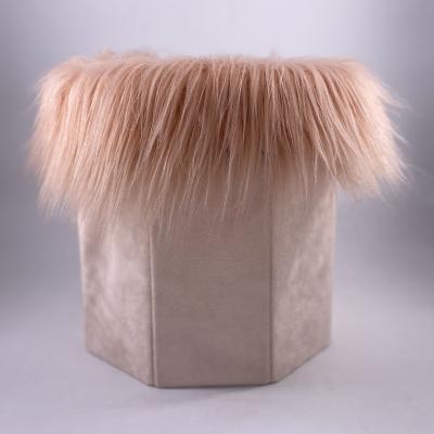 China Wholesale Simple And Elegant Storage Factory Design Felt Wool/Pine Shoes Changing Storage Ottoman Round Stool for sale