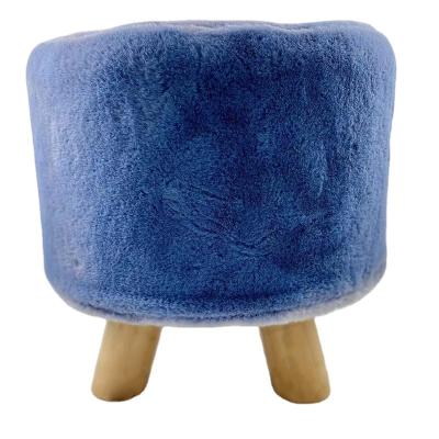 China Shoes Changing Stool China Good Quality Fashion Design Hot Selling Sea Blue Shoes Changing Ottoman Round Stool For Living Room for sale