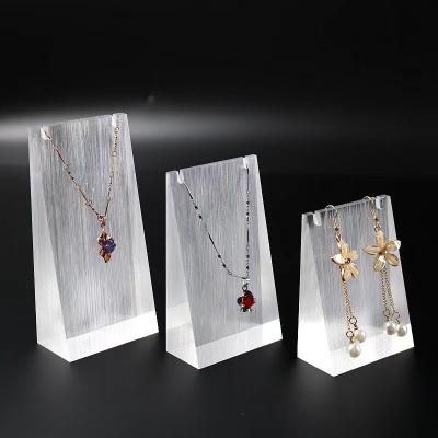 China Jewelry Disply Luxury Acrylic Jewelry Necklace Stand Plexiglass  Jewelry Display Stand Blocks Set for sale