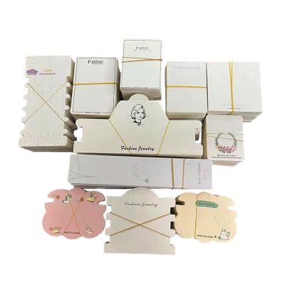 China Earring Necklace Wholesale Custom Printed Pendant Necklace Packaging Card Jewelry Display Card for sale