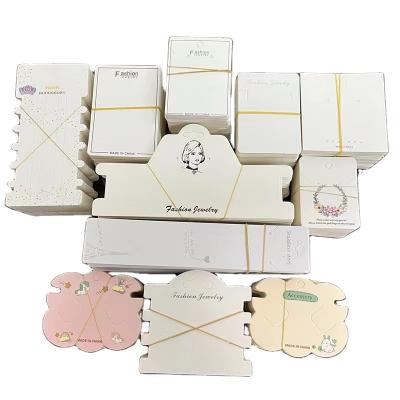 China Earring Necklace Custom Print Cardboard Paper Packaging Card With Logo For Hair Accessories Display for sale