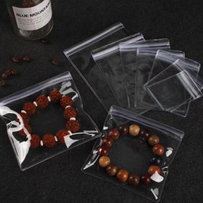 China Jewelry Package Self Seal Transparent Pouch Customized Plastic Clear Jewelry Bag With Zipper Rings Earrings Packing Storage for sale