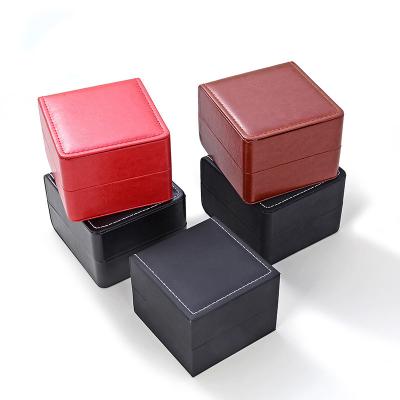 China Eco-friendly High Quality Portable Empty Jewelry Packaging Box Leather Travel Display Watch Box for sale