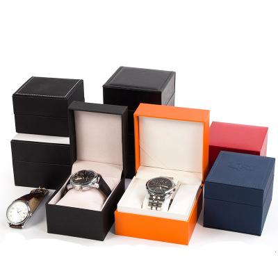 China Eco-friendly Wholesale Custom Print Logo Fashion Pu Leather Jewelry Storage Watch Packaging Box for sale