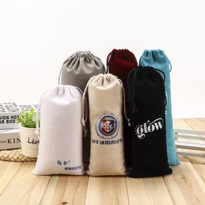 China Large Capacity Eco Friendly Jewellery Pouch Velvet Cotton Canvas Drawstring Cloth Gift Jewelry Packing Bags With Logo Custom for sale