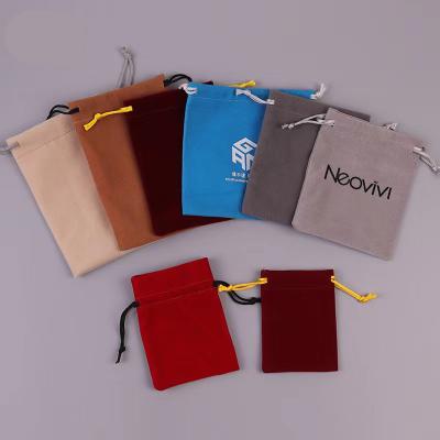 China Large Capacity Cheap Custom Logo Cosmetic Watch Necklace Sunglasses Gift Dust Packaging Bag Jewelry Drawstring Suede Bag for sale